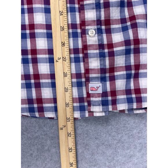 Vineyard Vines Murray Shirt Mens XL Red Blue Plaid Long Sleeve Button Down - Picture 7 of 9